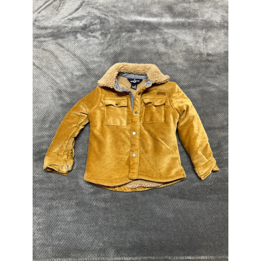 Eddie Bauer Kids 2T Corduroy Sherpa Lined Jacket Mustard Yellow EBY24964‎